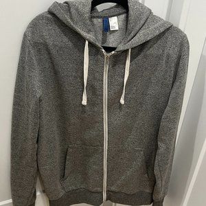 Basic Grey Zip up Hoodie